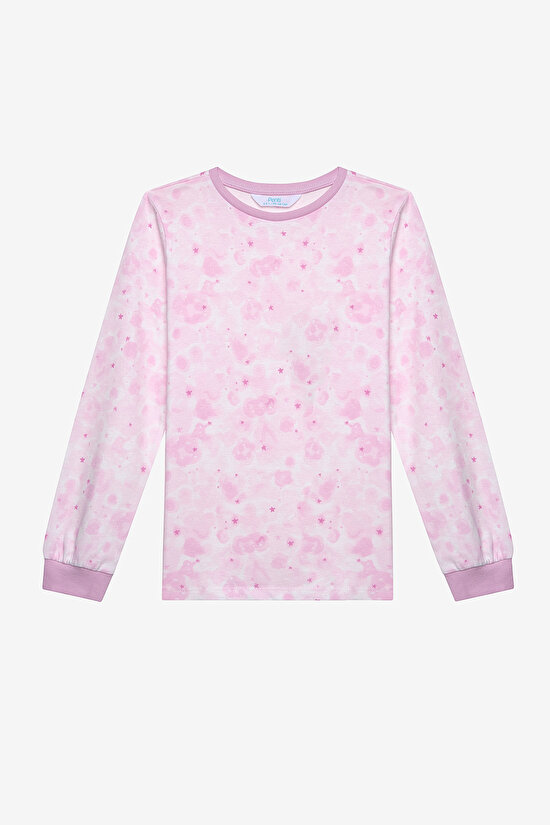 Pamuklu Kız Çocuk Tie Dye 2li Çok Renkli Pijama Takımı - 3