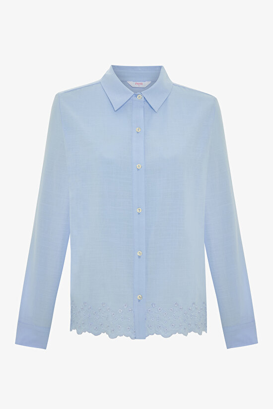 Blue Relax Time Shirt Pajama Top - 1