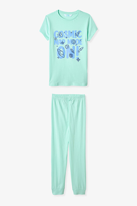 Navy Boys Cosmic Nap 2in1 Pajama Set - 8