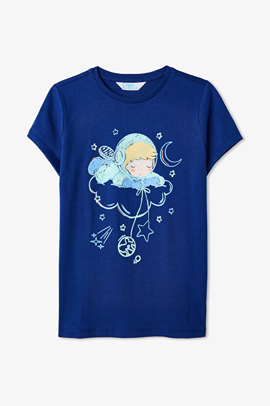 Navy Boys Cosmic Nap 2in1 Pajama Set - 12