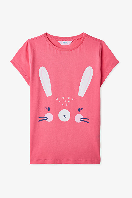 Pembe Kız Çocuk Cute Rabbit 2'li Pijama Takımı - 6