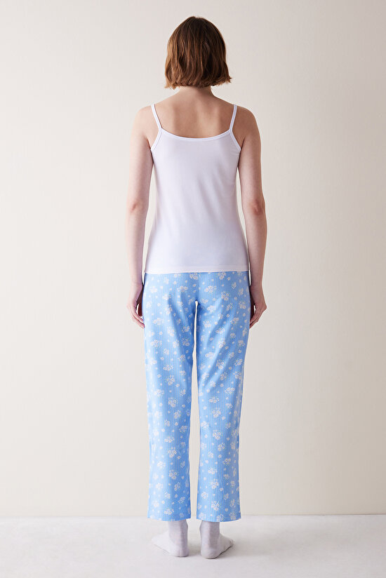 Daisy Mavi Pantolon Pijama Takımı - 5