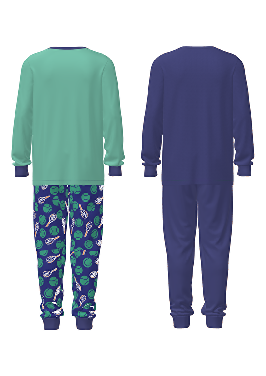 Pamuklu Erkek Çocuk Of Dogs 2li Çok Renkli Pijama Takımı - 3