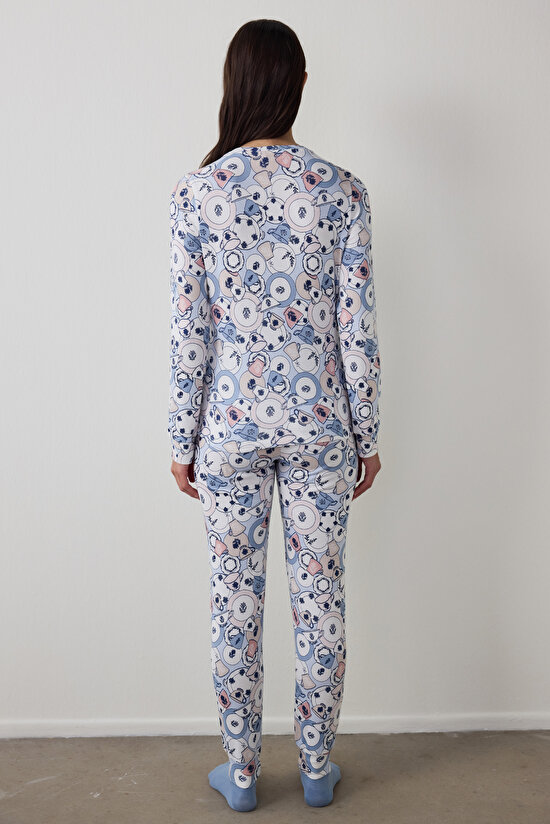 Multi Color Breakfast Pant PJ Set - 5