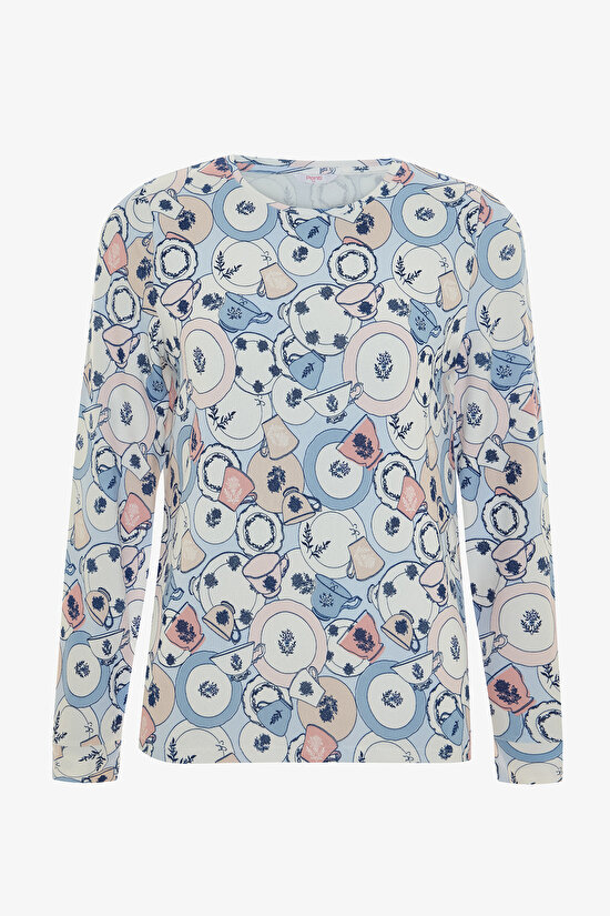 Multi Color Breakfast Pant PJ Set - 7