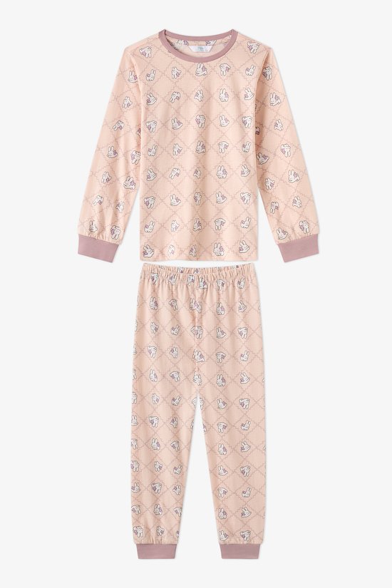 Kız Çocuk Lila Funny Bunny Pamuklu Uzun Kollu 2'li Pijama Takımı - 2