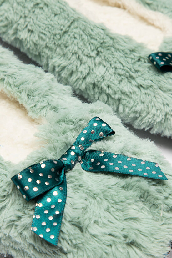 Green Dotted Bow Liner - 1