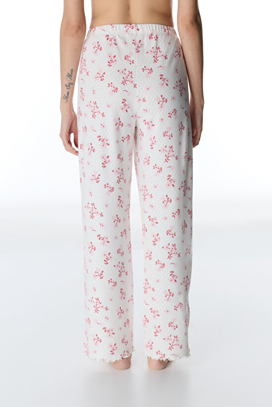 Pembe Blossom Pointel Pant Pijama Altı - 2