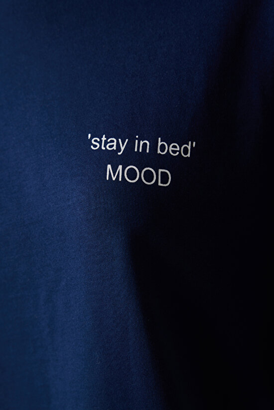 Pj Day Striped Pantolon Çizgili Lacivert Pijama Takımı - 3