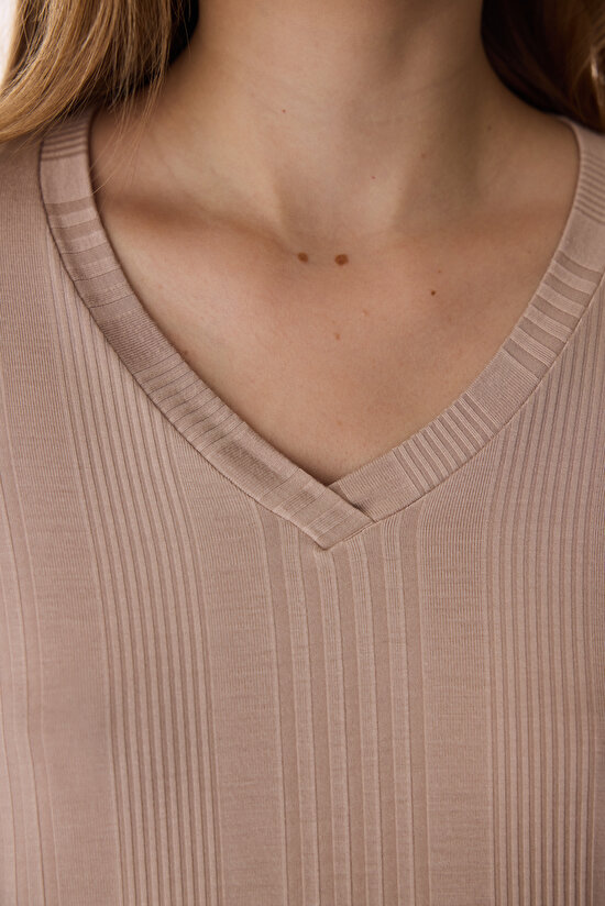 Latte Latte Rib Pants Pajama Set - 3