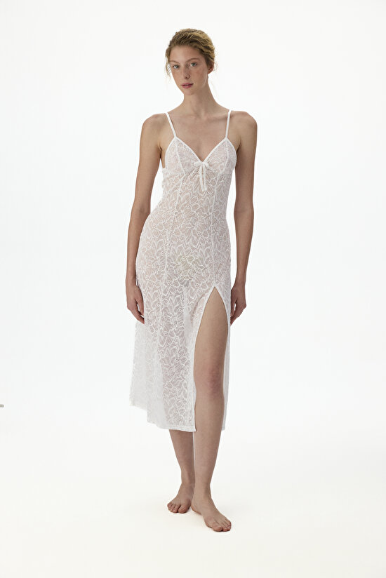 Beyaz Bridal Delicate Sabahlık - 1