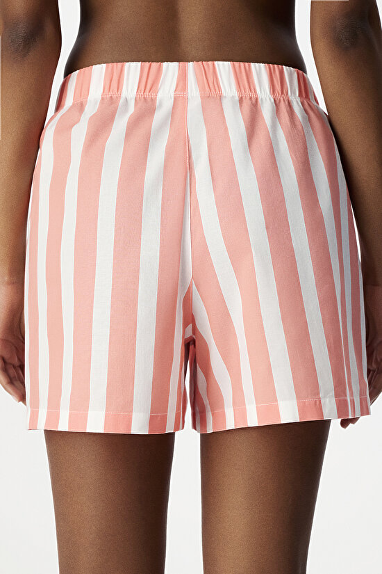 Pink Cozy Club Striped Shorts Pajama Bottom - 2
