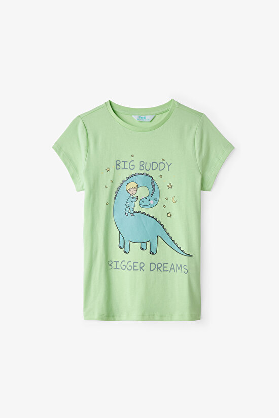 Light Green Boys Sleepasaurus 2in1 Pajama Set - 14