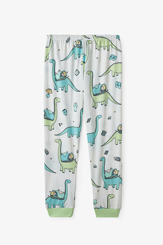 Light Green Boys Sleepasaurus 2in1 Pajama Set - 10