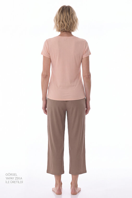 Aging Kısa Kollu Kapri Pijama Takımı - 2