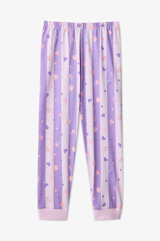 Pink Girls Kuromi Printed Pajama Set - 3