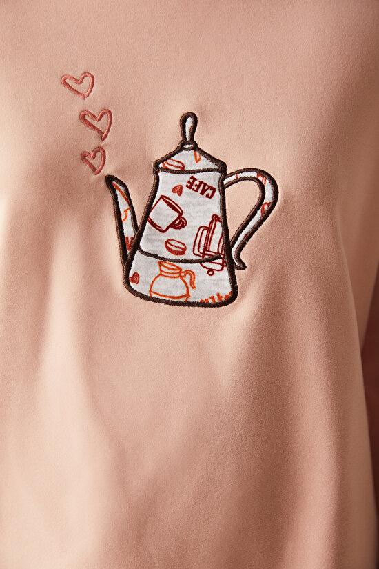 Coffee Love Termal Pijama Üstü - 4