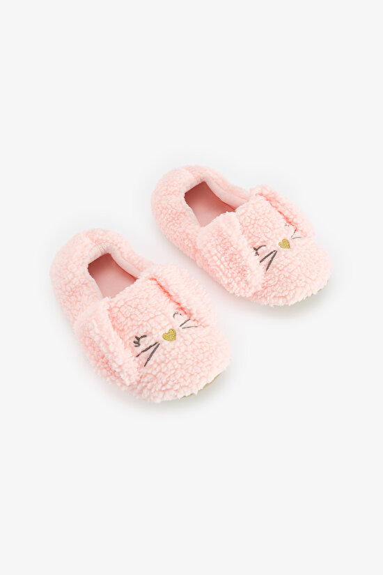 Light Pink Sleepy Bunny Bunny Print House Slippers - 2