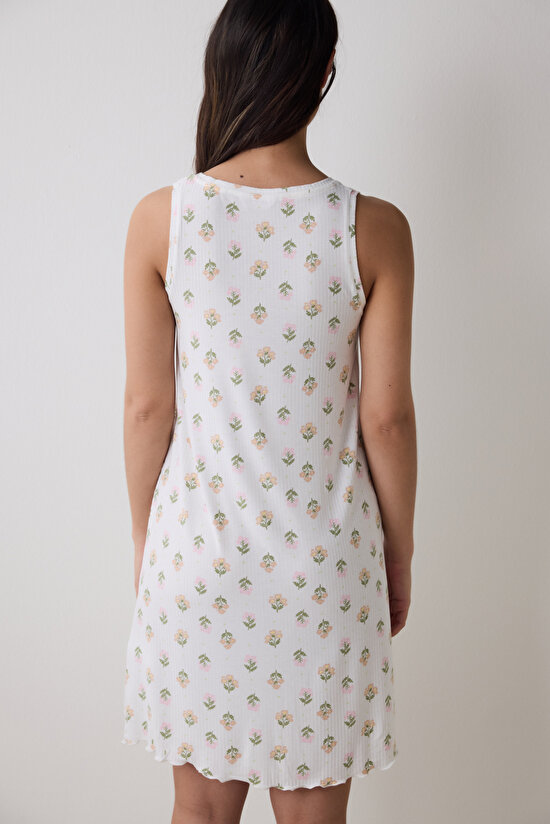 Bloom Printed Açık Yeşil Gecelik - 4