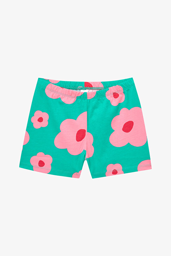 Kız Çocuk Flowers Pamuklu Çok Renkli 2li Pijama Takımı - 7