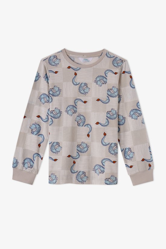 Erkek Çocuk Gri The Gentle Knight Pamuklu Uzun Kollu 2'li Pijama Takımı - 3