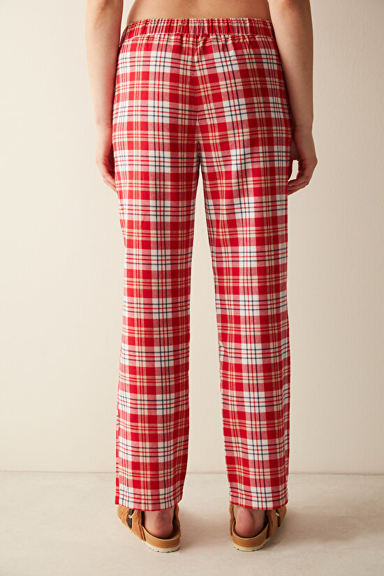 Kırmızı Kareli Pantolon Pijama Altı - 4