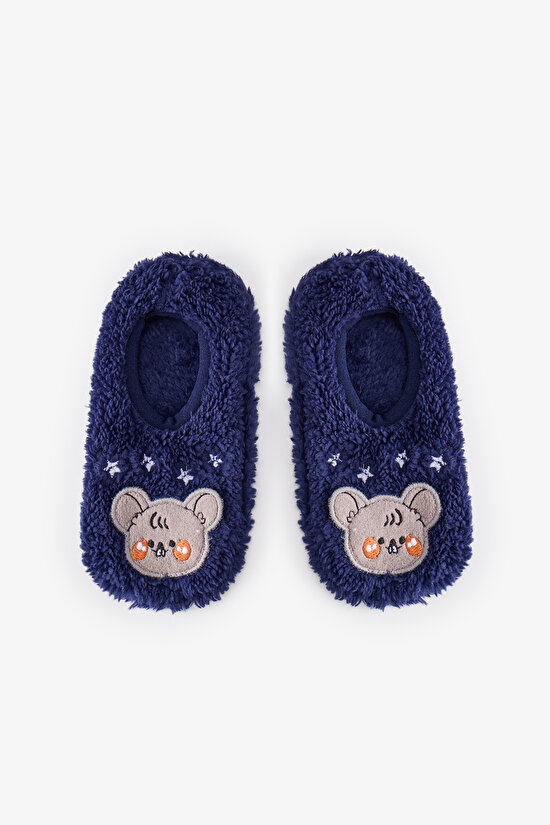 Boys' Navy Story Friends Slipper Socks - 1