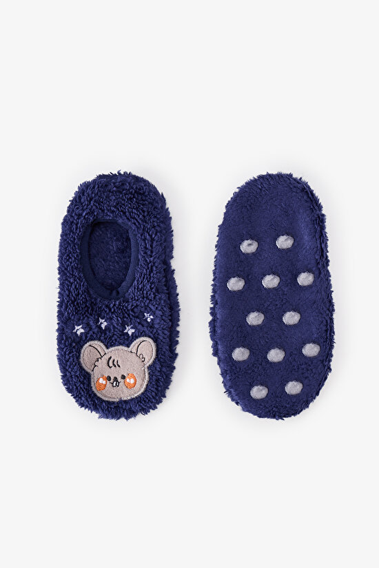 Boys' Navy Story Friends Slipper Socks - 2