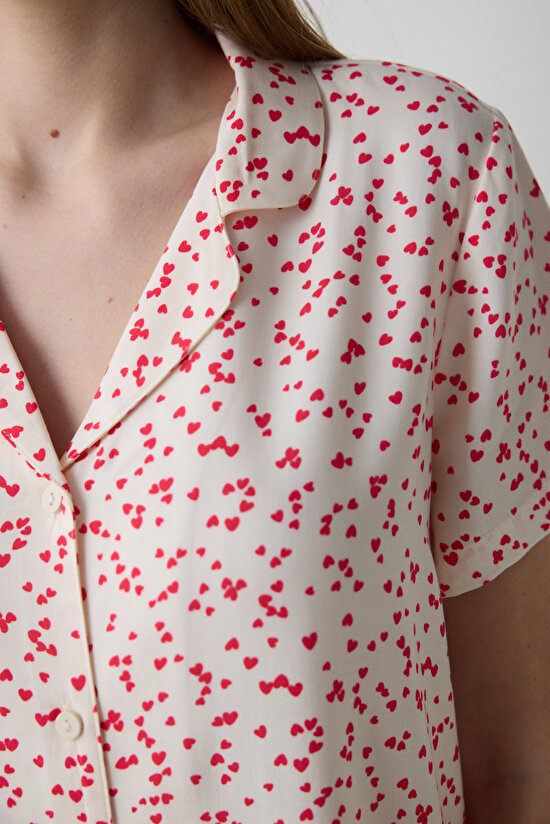 Angie Gömlek Pantolon Krem Pijama Takımı - Penti Loves Paris Koleksiyonu - 3