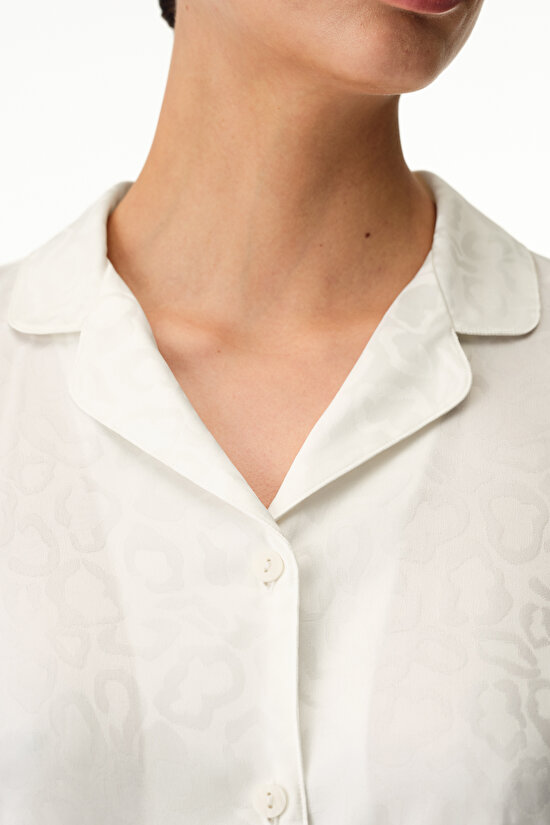 Off-White Bridal Charming Shirt & Pants Pajama Set - 3