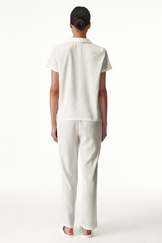 Off-White Bridal Charming Shirt & Pants Pajama Set - 4