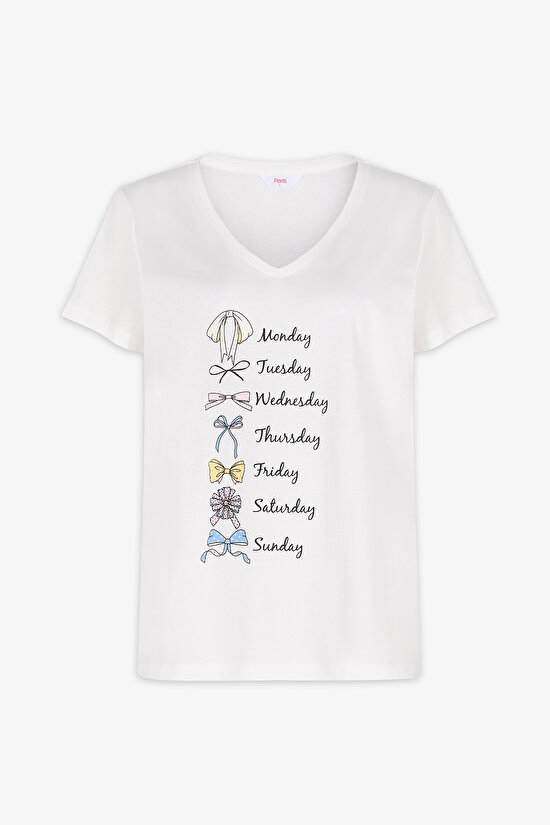 Pembe Bow Of The Day Şortlu Pijama Takımı - 2