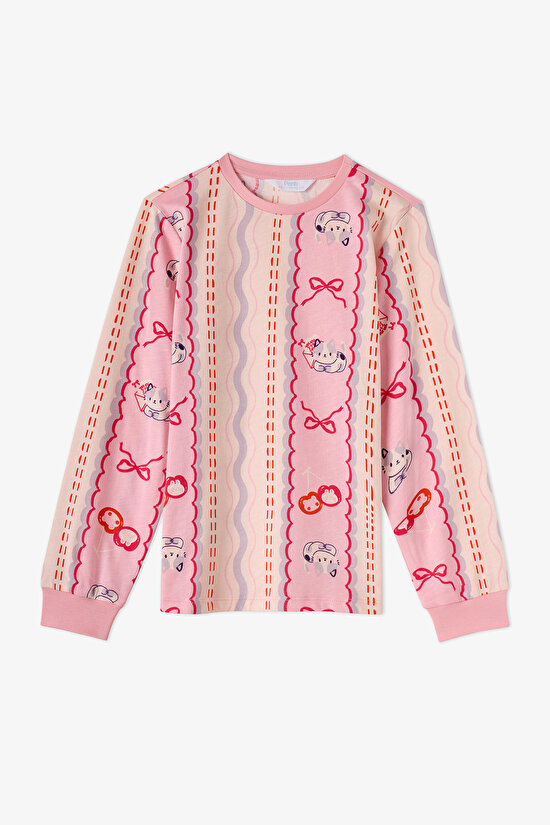 Girls' Pink Snailmail Cuties Long Sleeve 2 Pack Pyjama Set - 3