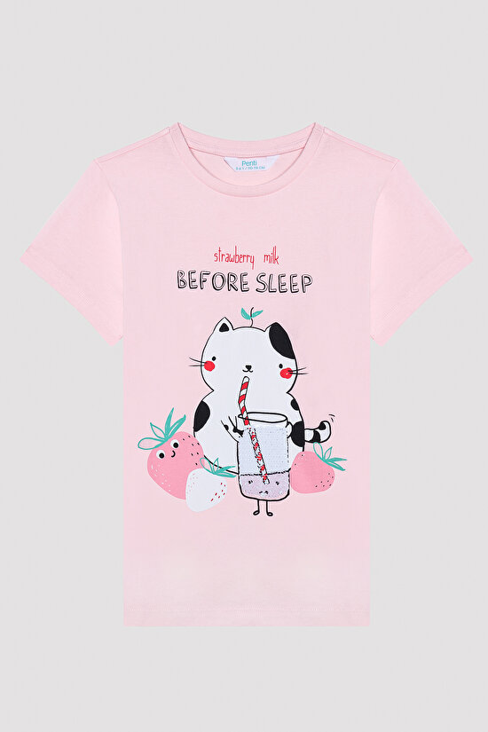 Kız Çocuk Before Sleep Çok Renkli  Pijama Takımı - 2