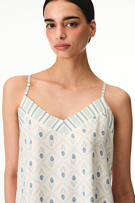 Beige Serenity Floral Nightgown - 3