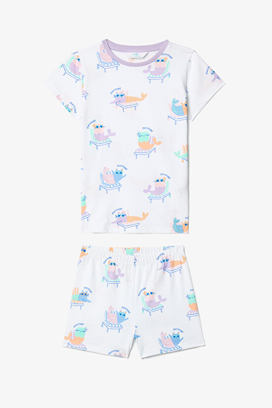Kız Çocuk Purrmaid Pamuklu 2li Pijama Takımı - 5