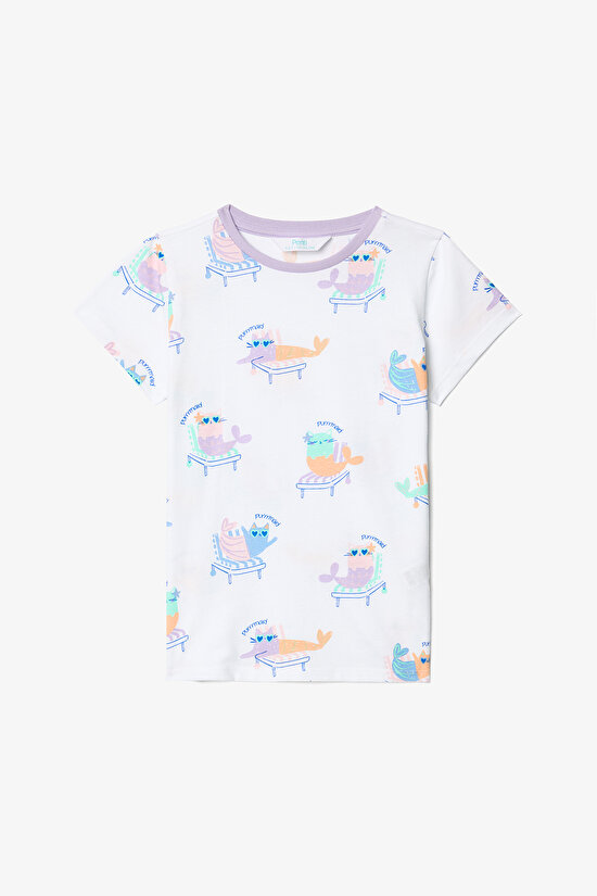 Kız Çocuk Purrmaid Pamuklu 2li Pijama Takımı - 6