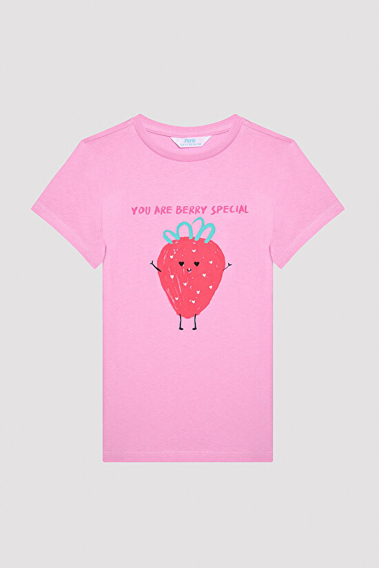 Kız Çocuk Strawberry Çok Renkli 2li Pijama Takımı - 3