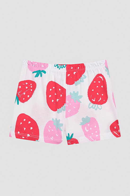 Kız Çocuk Strawberry Çok Renkli 2li Pijama Takımı - 7