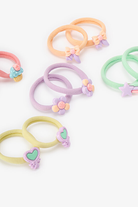 Girls' Elastic 10 Pack Hair Clip - 3