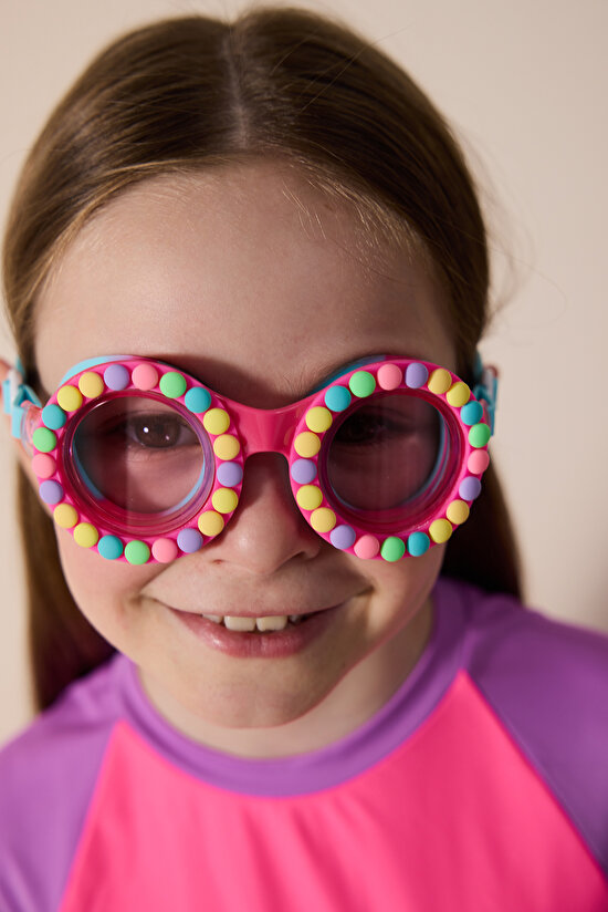 Kız Çocuk Candy Renkli Deniz Gözlüğü - 1