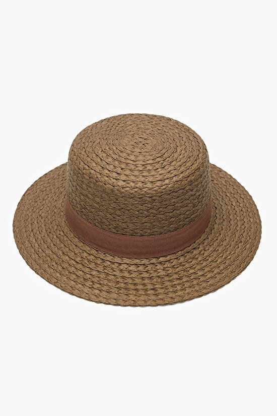 Queen Kahverengi Plaj Şapkası - 1