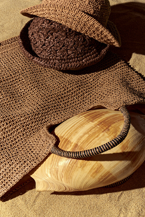 Koyu Kahverengi Sand Çanta - 1