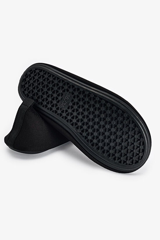 Siyah Solid Deniz Ayakkabısı - 4