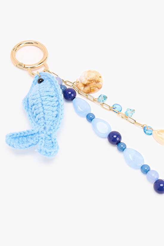Blue Grey Sea Keychain - 2