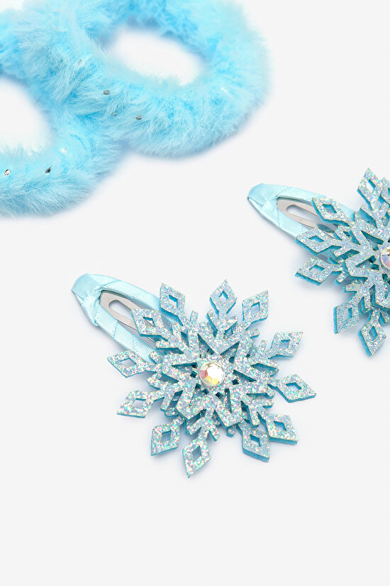 Girls Snow Light Blue Hair Clip - 3