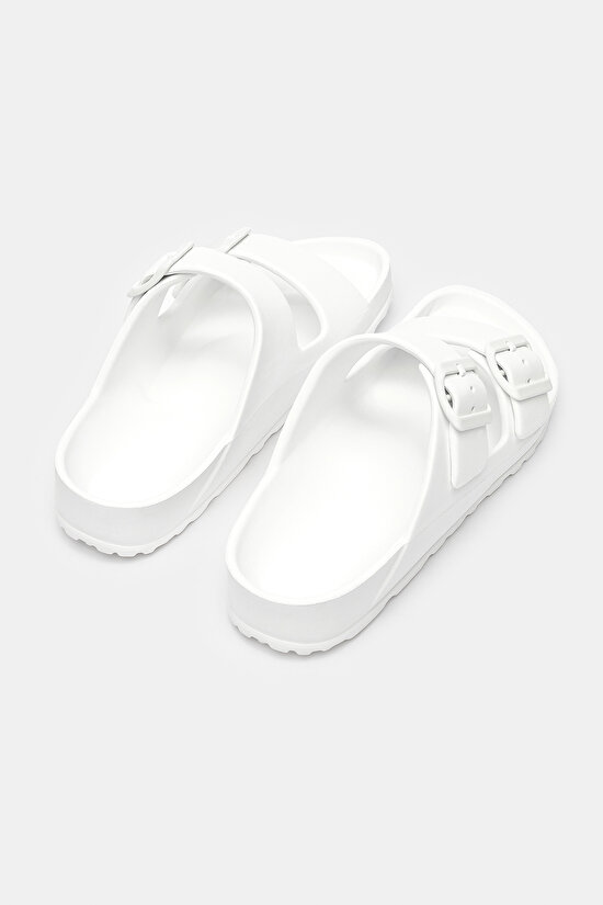 Plassy Beyaz Terlik - 4