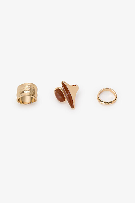 Gold Dora 3 Pack Ring Set - 1