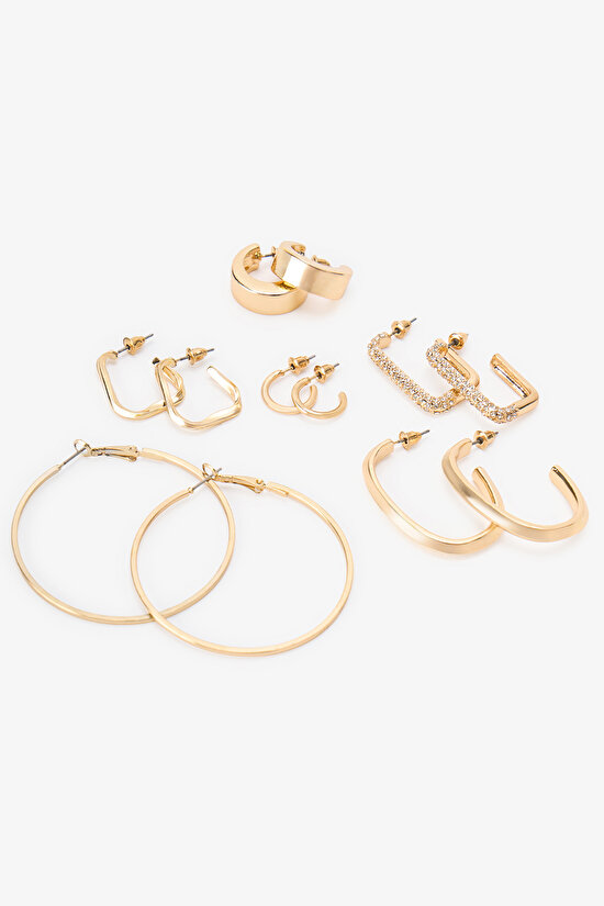 Gold Galary 6 Pack Earring Set - 3