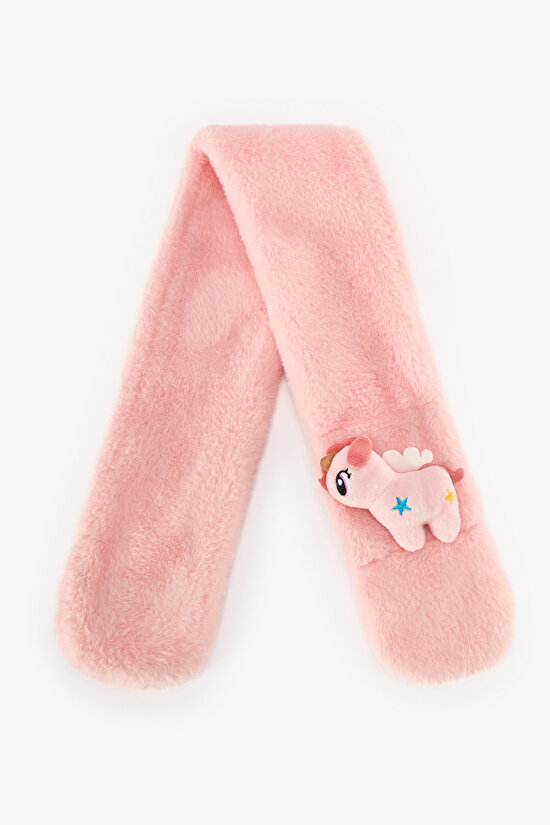 Girls' Pink Baby Unicorn Scarf - 2